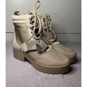 Steve Madden Women's Grady Nayra Platform Beige/Tan Boots (US Women's 7.5 New)